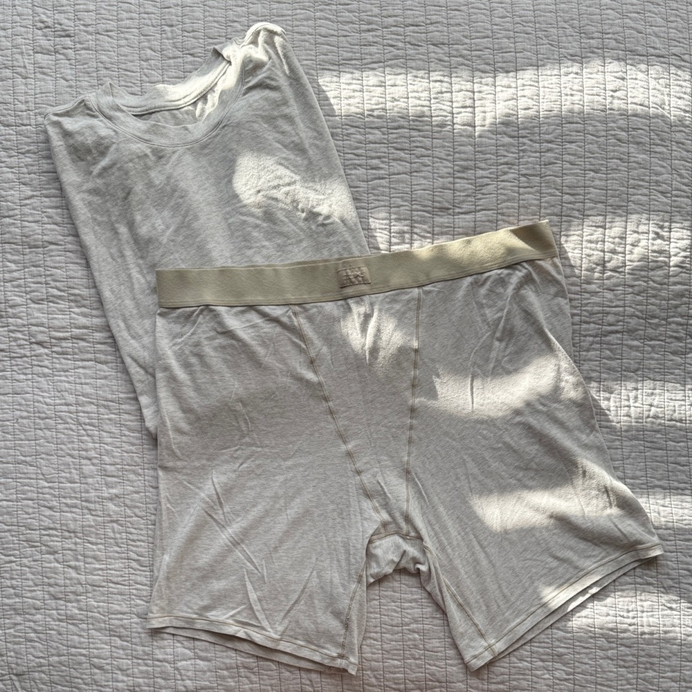 Skims Oatmeal Boyfriend Set